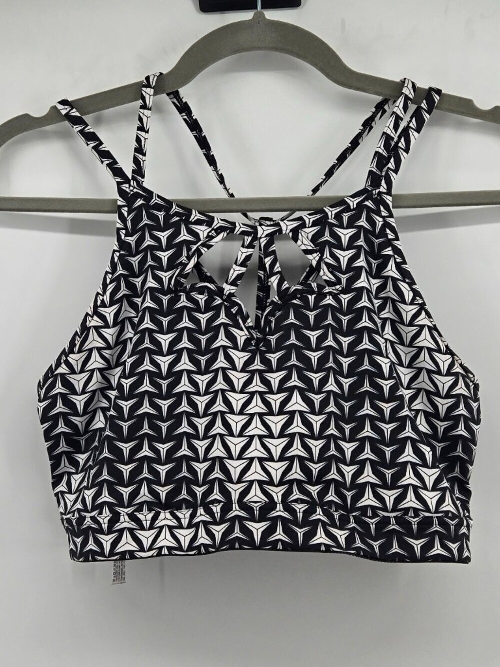 Victoria's Secret High Neck Sports Bra - L Black/White